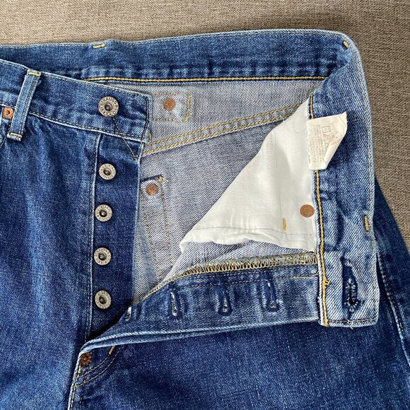 Vintage Levi's 702 XX Selvedge Denim Jeans Men's W32 Big E Buckleback Japan - Picture 4 of 16